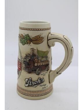 Vintage Stroh's Heritage Series Beer Stein Mug - Delivery Vehicles of the Past